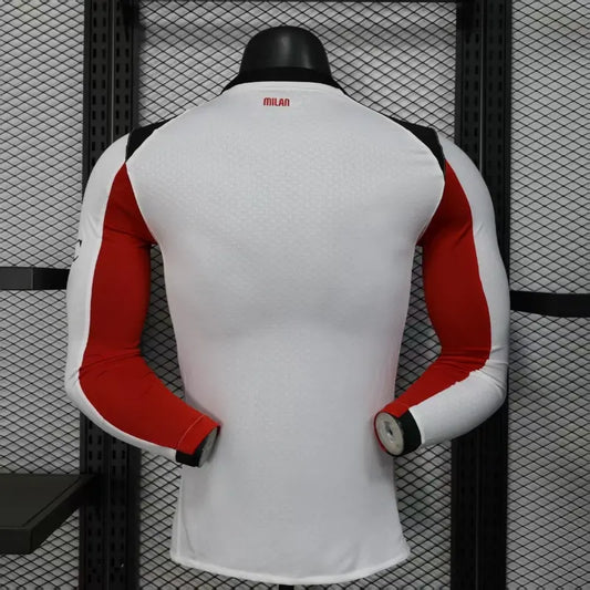 25/26 AC Milan Long Sleeve Away Kit Player Version
