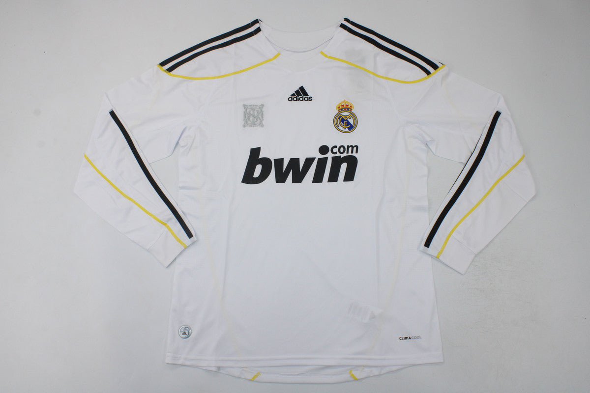 R. Madrid 09/10 Home Long Sleeve Retro Club Jersey