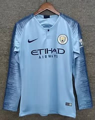 Man City Home 18/19 Long Sleeve Jersey