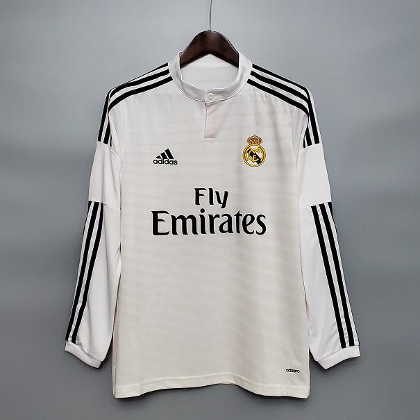 R. Madrid 14/15 Home Long Sleeve Retro Club Jersey