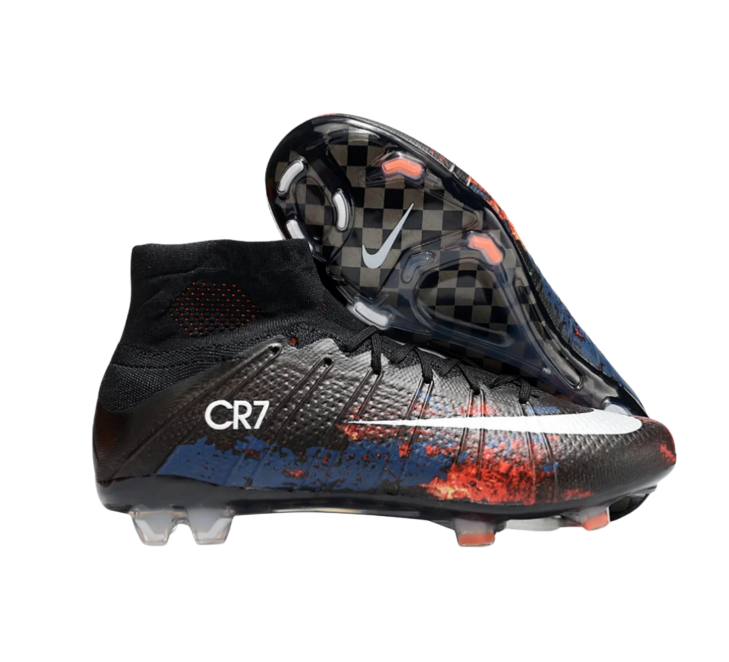 Nike Mercurial Superfly 4 CR7 FG Firm Ground Soccer Cleats - Black/White/Red