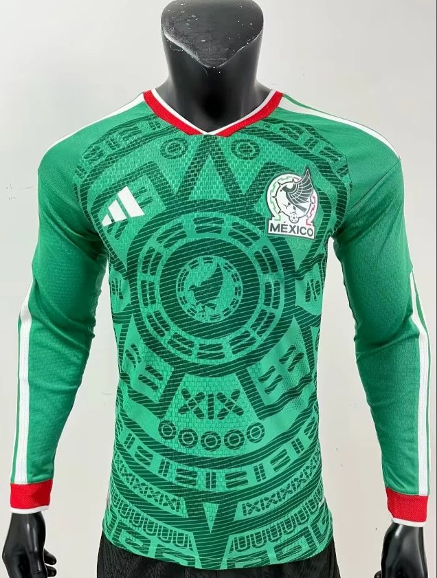 25/26 Mexico Long Sleeve Home Kit Player Version