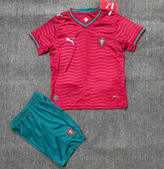 2026 Portugal Kids Home Kit Stadium Version