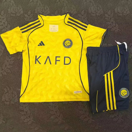 25/26 Al Nassr Kids Home Kit Stadium Version