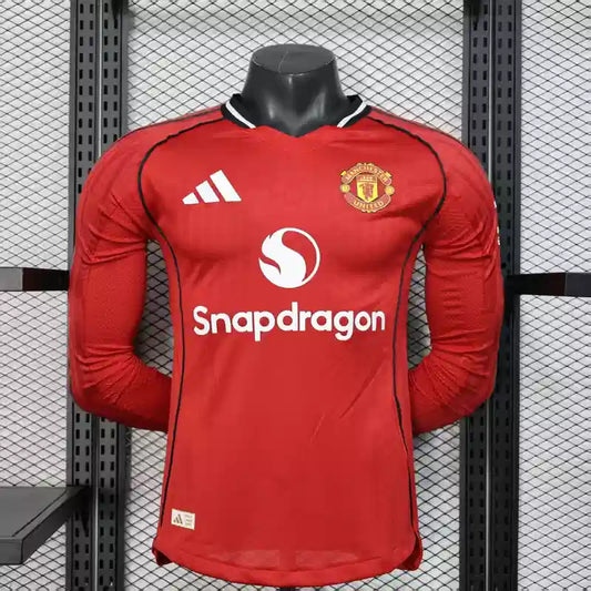25/26 Man. Utd. Long Sleeve Home Kit Player Version