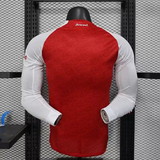 25/26 Arsenal Long Sleeve Home Kit Player Version