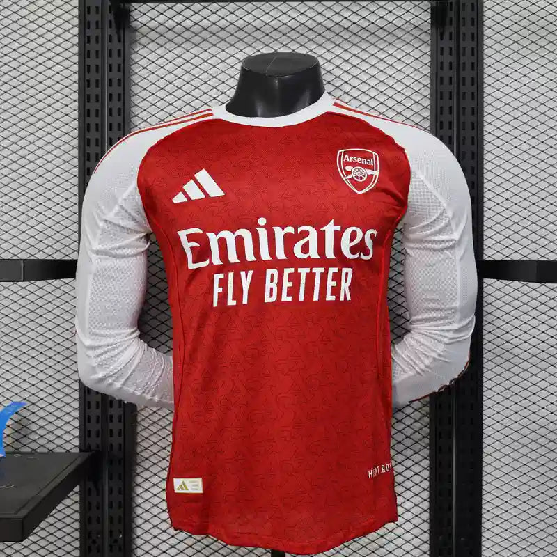 25/26 Arsenal Long Sleeve Home Kit Player Version