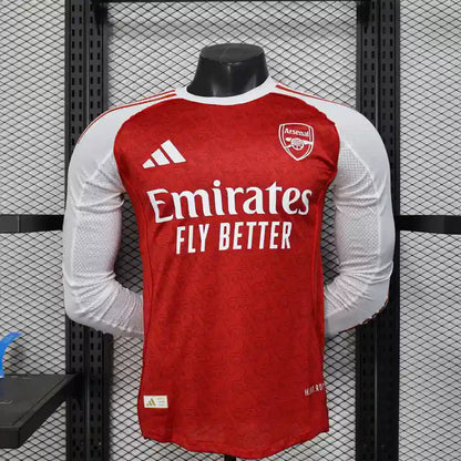 25/26 Arsenal Long Sleeve Home Kit Player Version