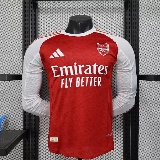 25/26 Arsenal Long Sleeve Home Kit Player Version