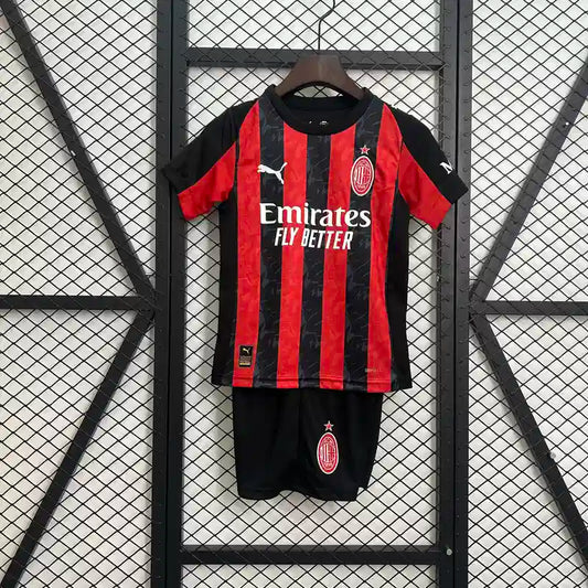 25/26 AC Milan Kids Home Kit Stadium Version