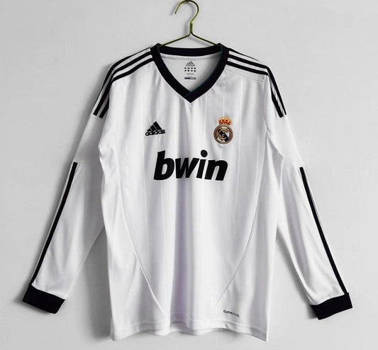 R. Madrid 12/13 Home Long Sleeve Retro Club Jersey