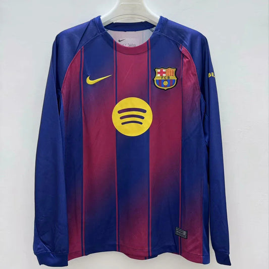 25/26 Barça Long Sleeve Home Kit Stadium Version