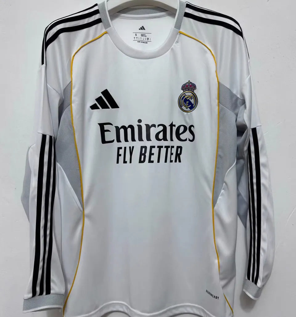 25/26 R.Madrid Long Sleeve Home Kit Stadium Version