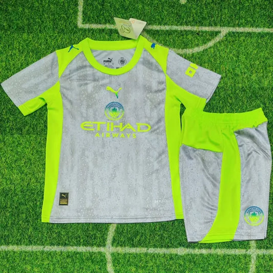 25/26 Man. City  Kids Third Kit Stadium Version