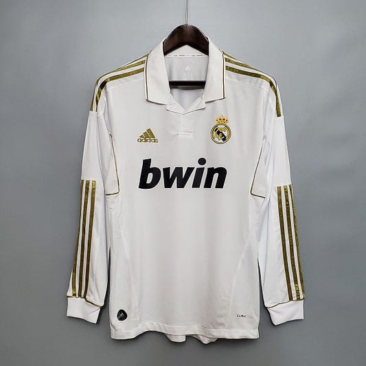 R. Madrid 11/12 Home Long Sleeve Retro Club Jersey