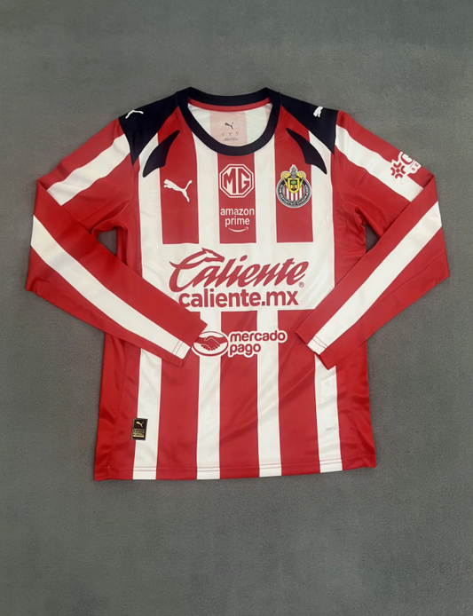 25/26 Chivas Long Sleeve Home Kit Stadium Version