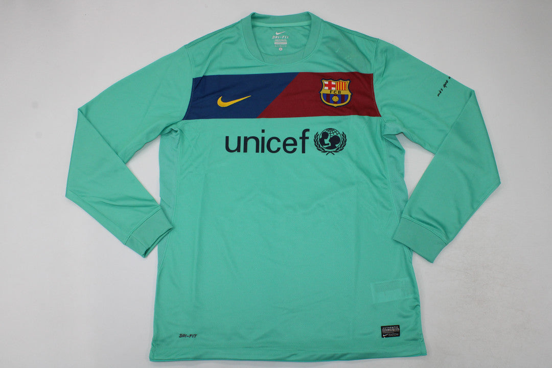 Barça 10/11 Away Long Sleeve Retro Club Jersey