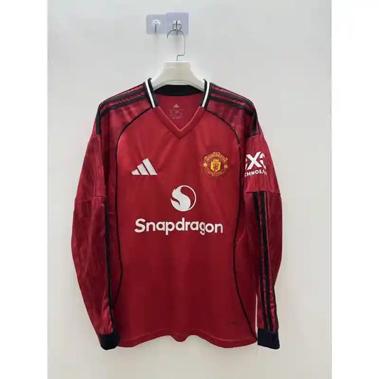 25/26 Man. Utd. Long Sleeve Home Kit Stadium Version