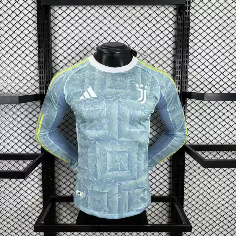 25/26 Juve Long Sleeve Away Kit Player Version