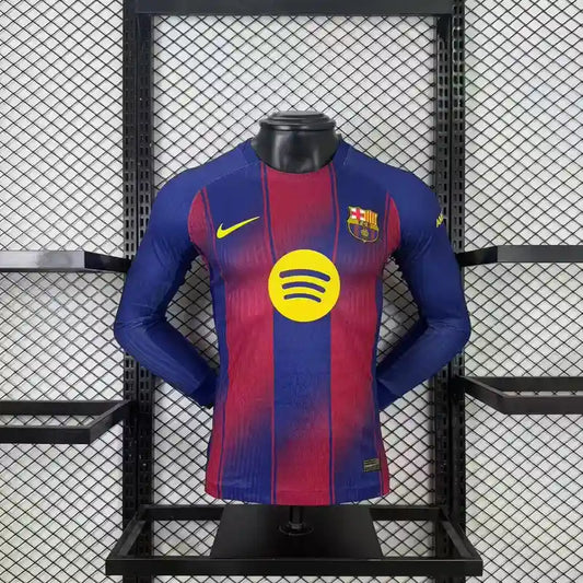 25/26 Barça Long Sleeve Home Kit Player Version