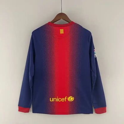 Barça Home 12/13 Long Sleeve Retro Club Jersey