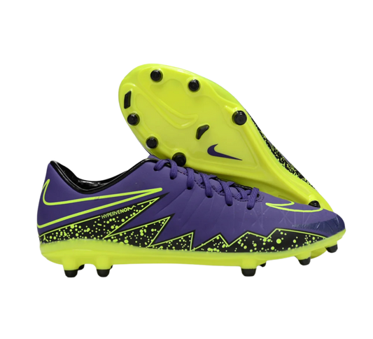 Nike Hypervenom Phantom II FG Firm Ground Soccer Cleats - Blue/Black/Yellow