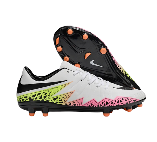 Nike Hypervenom Phantom II RGN FG Firm Ground Soccer Cleats - White/Pink/Yellow/Black