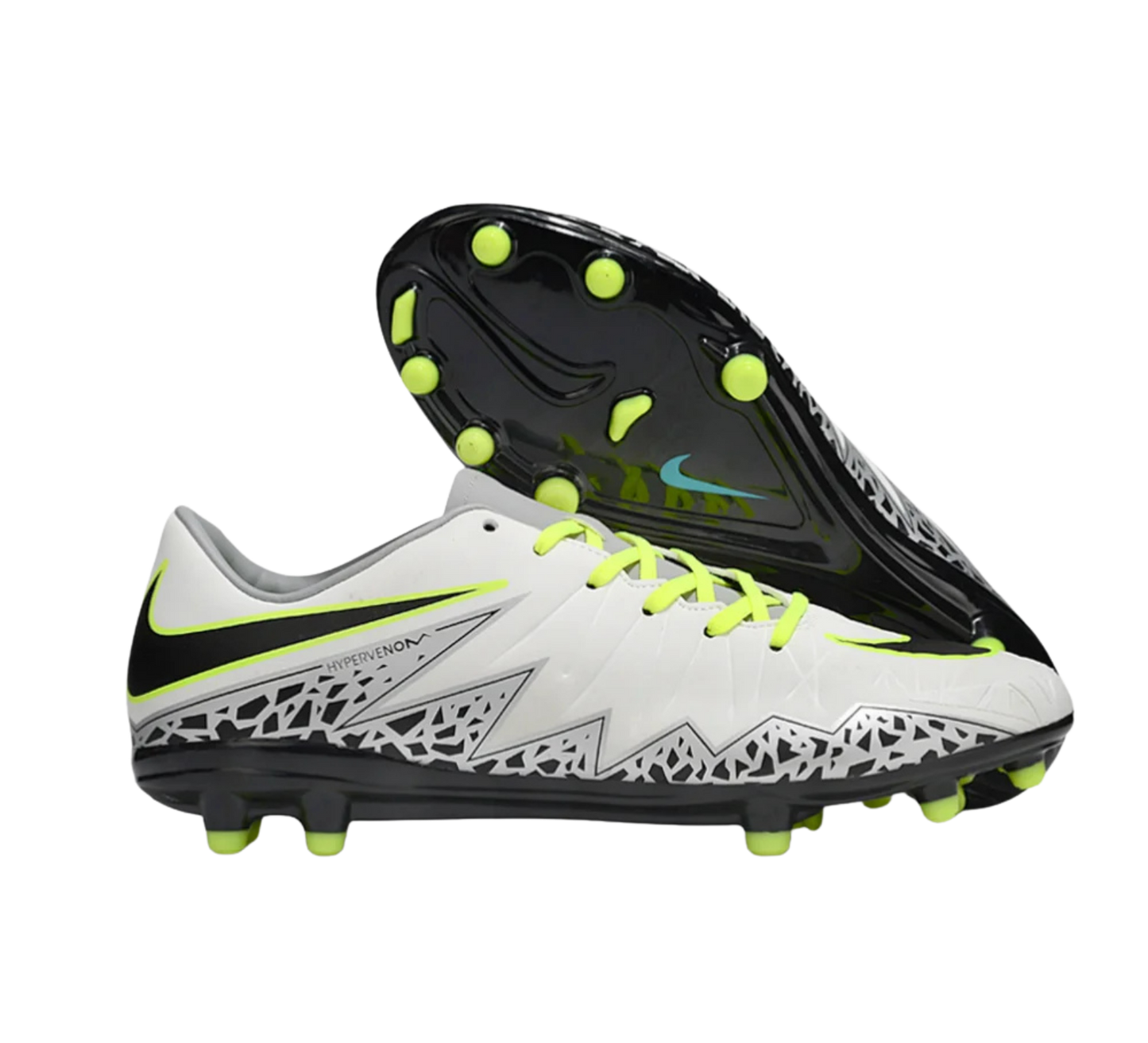 Nike Hypervenom Phantom II RGN FG Firm Ground Soccer Cleats - White/Grey/Black/Yellow