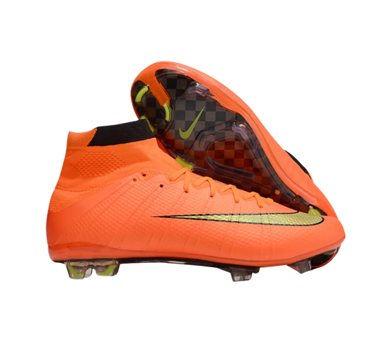 Nike Mercurial Superfly 4 CR7 FG Firm Ground Soccer Cleats - Orange/Yellow/Black