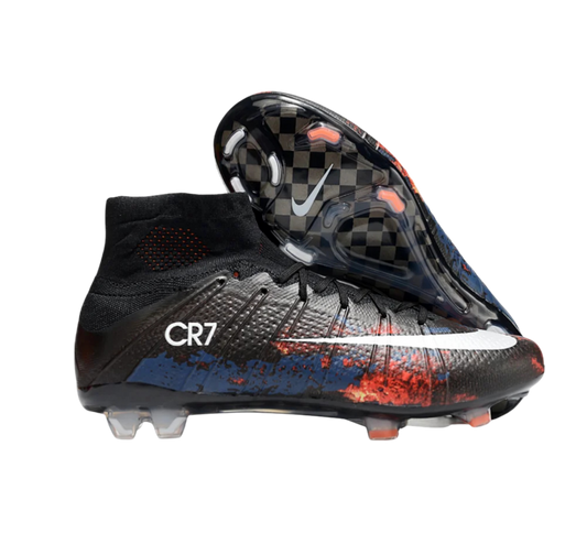 Nike Mercurial Superfly 4 CR7 FG Firm Ground Soccer Cleats - Black/White/Red