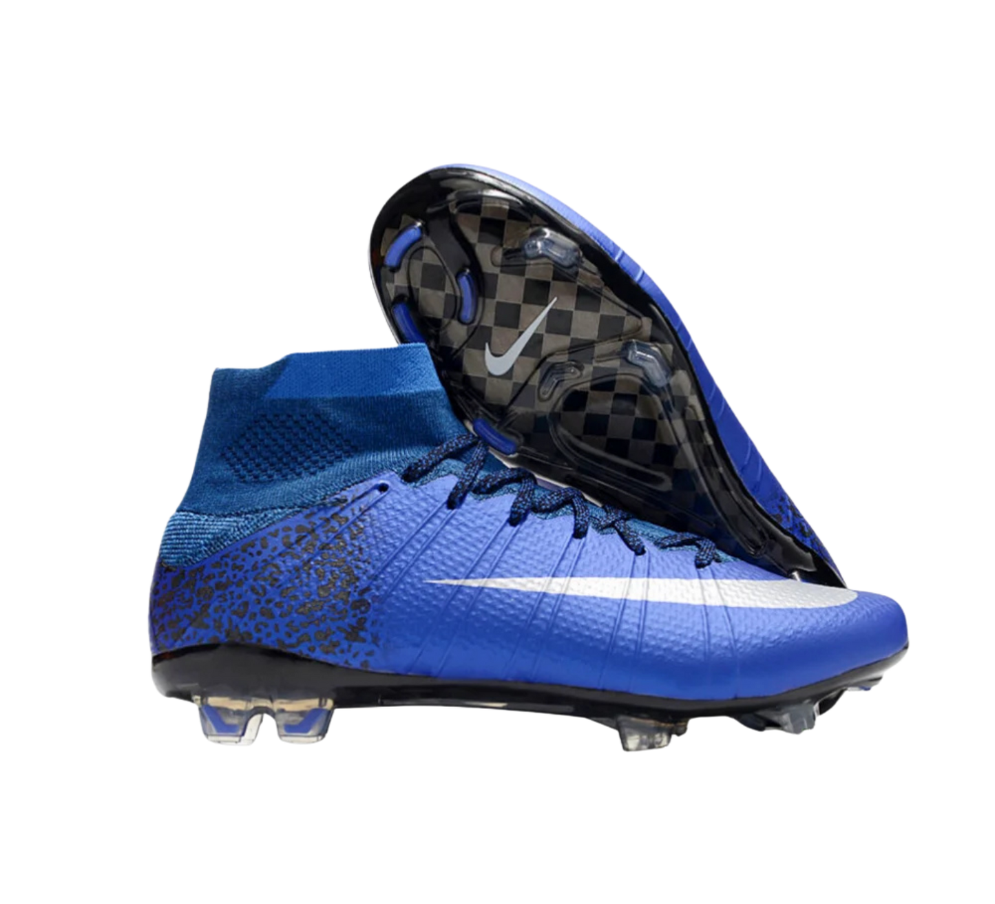 Nike Mercurial Superfly 4 CR7 FG Firm Ground Soccer Cleats - Blue/White/Black