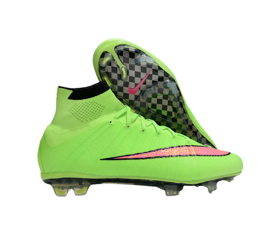 Nike Mercurial Superfly 4 Elite FG Firm Ground Soccer Cleats - Yellow/Black/Pink