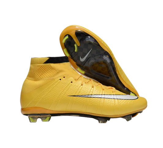 Nike Mercurial Superfly 4 CR7 FG Firm Ground Soccer Cleats - Yellow/White/Black