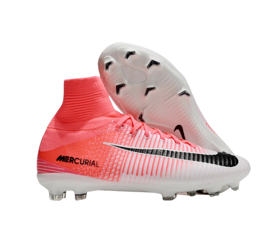 Nike Zoom Mercurial Superfly 5 Elite FG Firm Ground Soccer Cleats - Pink/White/Black