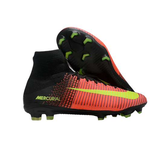 Nike Zoom Superfly 5 Elite FG Firm Ground Soccer Cleats - Red/Black/Yellow