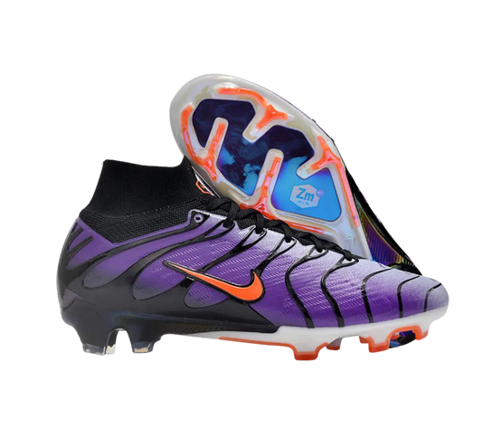 Nike Air Zoom Mercurial Superfly 9 Elite FG Firm Ground Soccer Cleats - Purple/Black/Orange/Gold