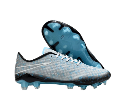 Nike Hypervenom Phantom FG Firm Ground Soccer Cleats - Grey/White/Blue
