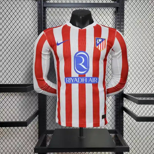 25/26 A.Madrid Long Sleeve Home Kit Player Version