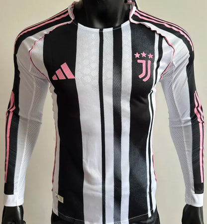 25/26 Juve Long Sleeve Home Kit Player Version