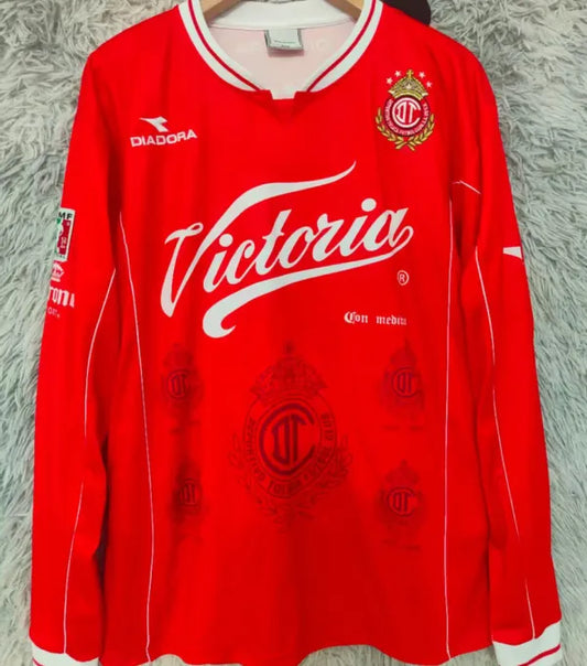 Toluca Home 98/99 Long Sleeve Home Retro Jersey