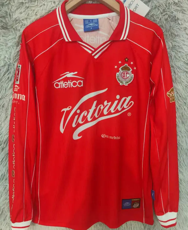 Toluca Home 99/00 Long Sleeve Home Retro Jersey